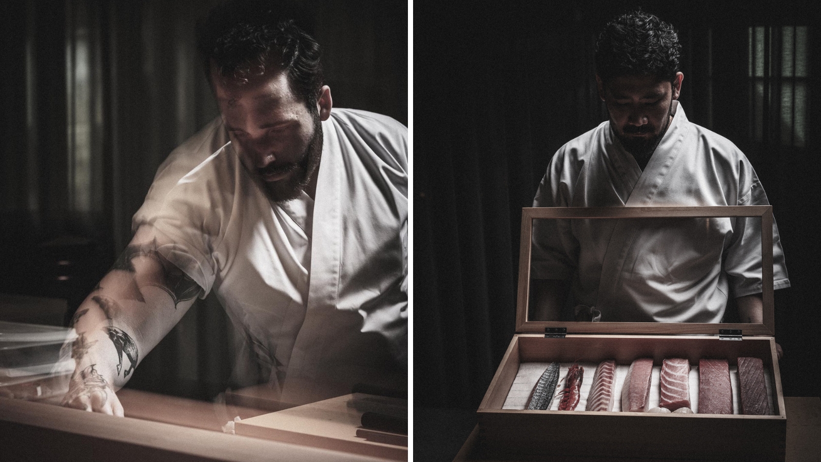 Links: Luigi Pauletto, rechts: chef Yoshi | Foto's door Pieter D'Hoop